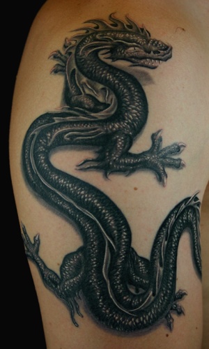 Tattoos - Petri Syrj�l� - Black dragon